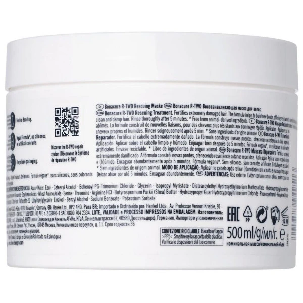 Masque Reconstructeur Bonacure R-Two Schwarzkopf 500ML – Image 2